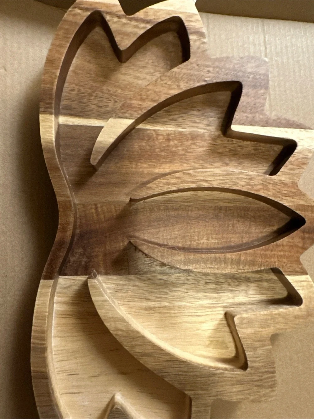 Lotus Crystals /Jewlelry display tray - Natural Wood Home Wall Decor